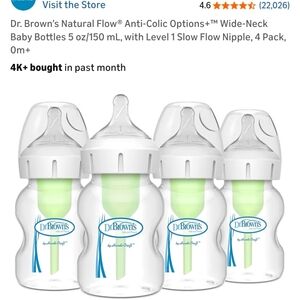 Anti-Colic Baby Bottles with Green Inserts